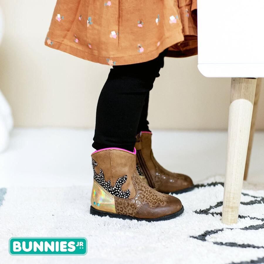 BunniesJR Bunnies JR 221654-613 Meisjes Cowboy Boots Bruin Leer Ritssluiting - Foto 2