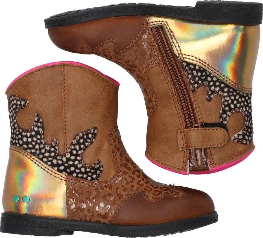 BunniesJR Bunnies JR 221654-613 Meisjes Cowboy Boots Bruin Leer Ritssluiting - Foto 5