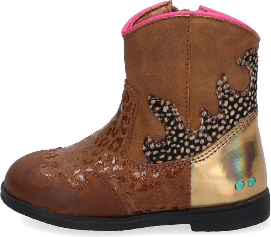 BunniesJR Bunnies JR 221654-613 Meisjes Cowboy Boots Bruin Leer Ritssluiting - Foto 7