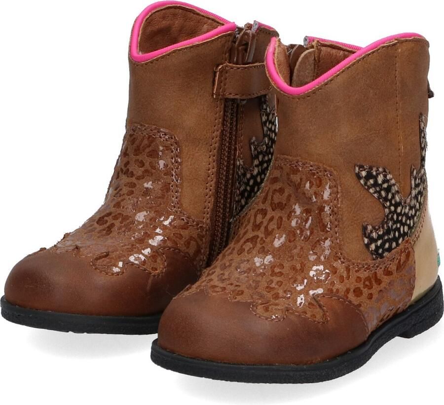 BunniesJR Bunnies JR 221654-613 Meisjes Cowboy Boots Bruin Leer Ritssluiting - Foto 4