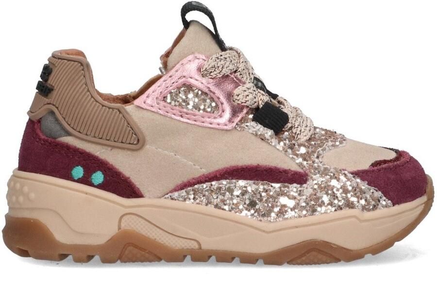 BunniesJR 225875-448 Meisjes Lage Sneakers Roze Leer Veters
