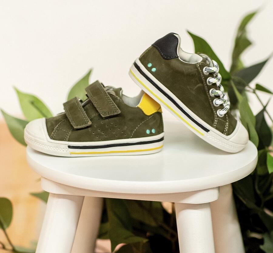 BunniesJR Bunnies JR 221231-569 Jongens Lage Sneakers Groen Leer Klittenband - Foto 5