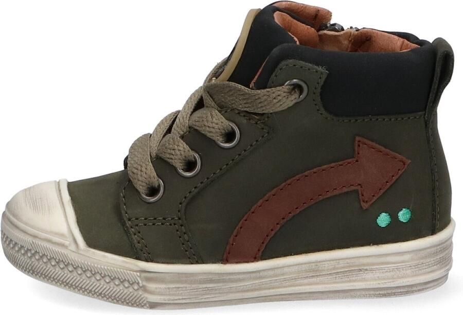 BunniesJR Bunnies JR 221630 169 Jongens Hoge Sneakers Groen Nubuck Veters - Foto 7