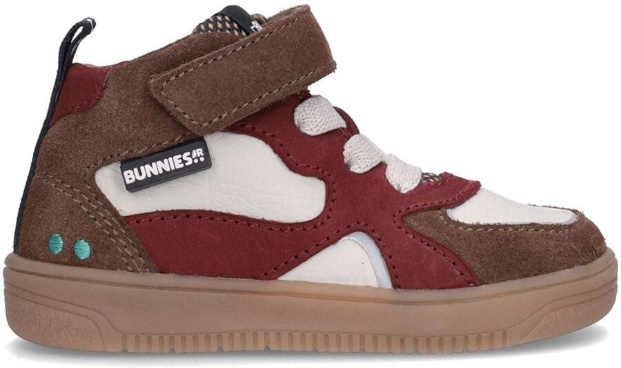 BunniesJR MARLON MELLOW Unisex Sneakers Bruin met Rood