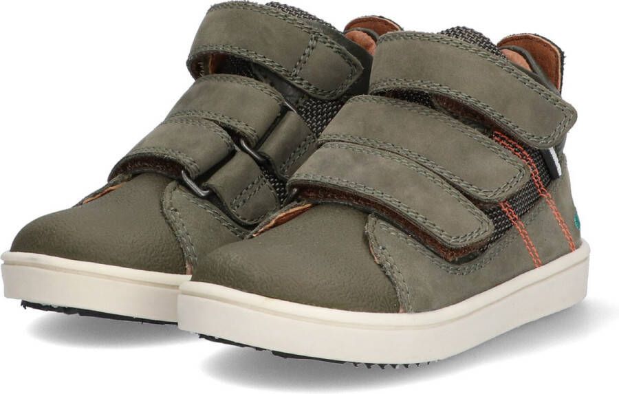 BunniesJR Bunnies JR Patrick Pit Jongens Hoge Sneakers Groen Leer Klittenband - Foto 5