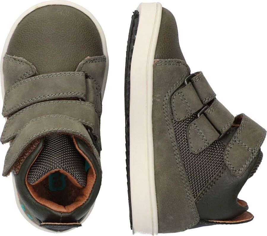 BunniesJR Bunnies JR Patrick Pit Jongens Hoge Sneakers Groen Leer Klittenband - Foto 3
