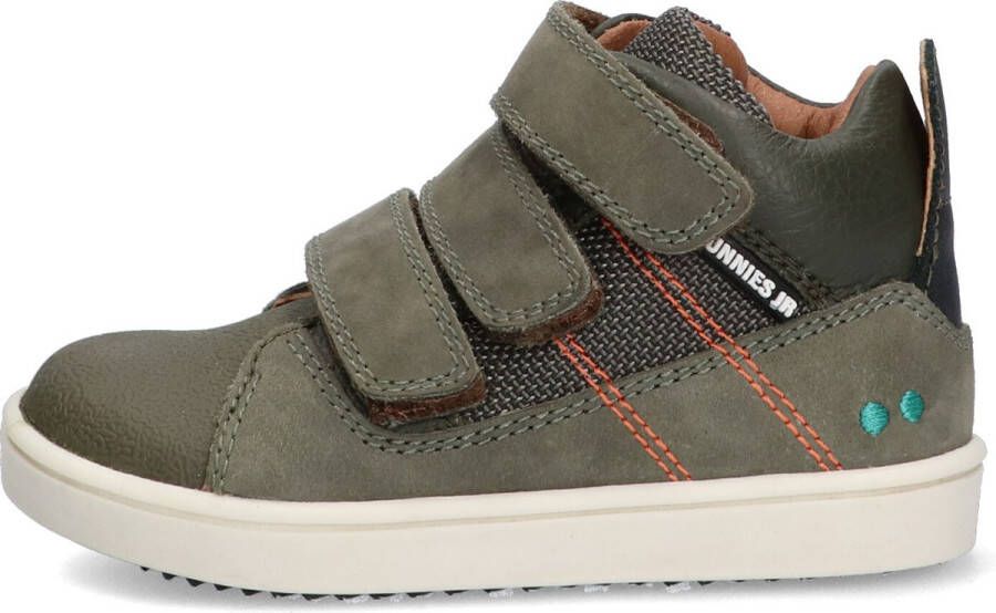 BunniesJR Bunnies JR Patrick Pit Jongens Hoge Sneakers Groen Leer Klittenband - Foto 6