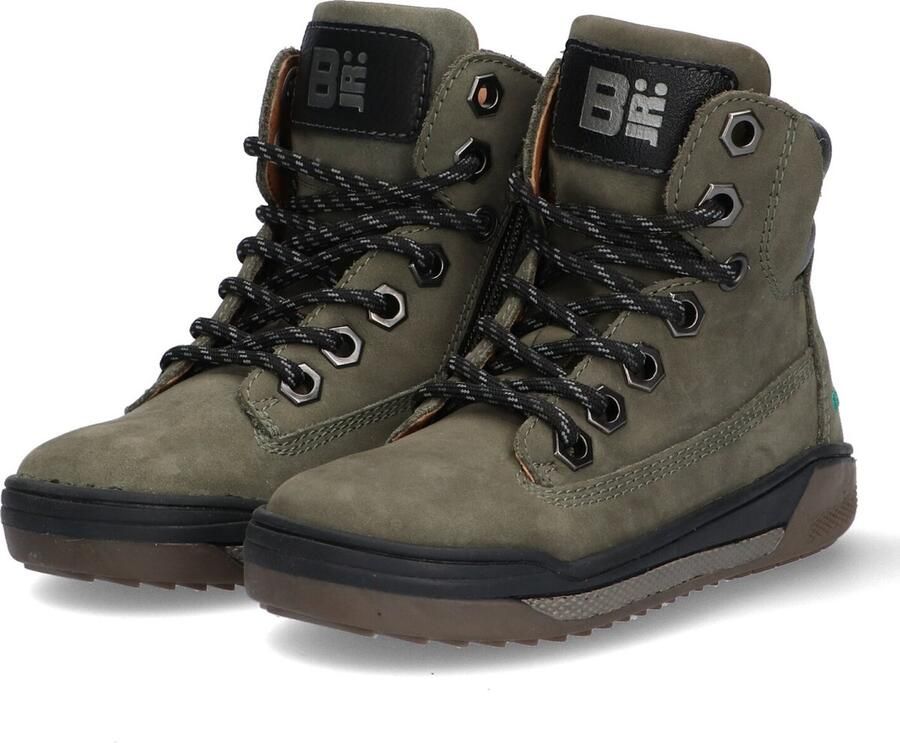 BunniesJR Bunnies JR Remco Rock Jongens Hoge Sneakers Groen Nubuck Veters - Foto 5