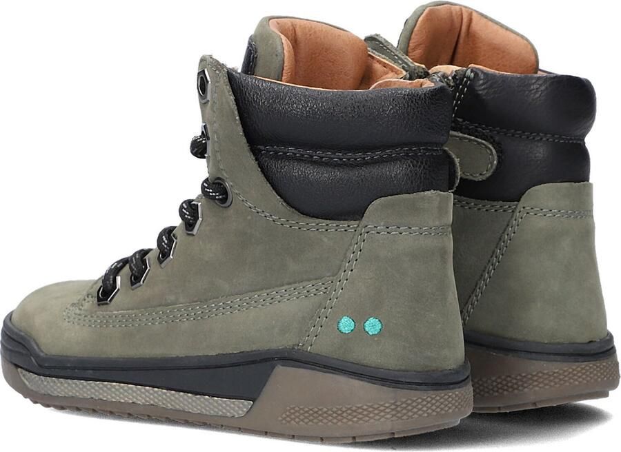 BunniesJR Bunnies JR Remco Rock Jongens Hoge Sneakers Groen Nubuck Veters - Foto 7