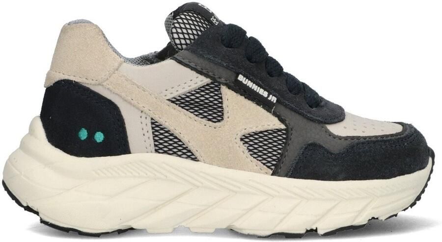 BunniesJR 225840-420 Jongens Lage Sneakers Blauw Leer Veters