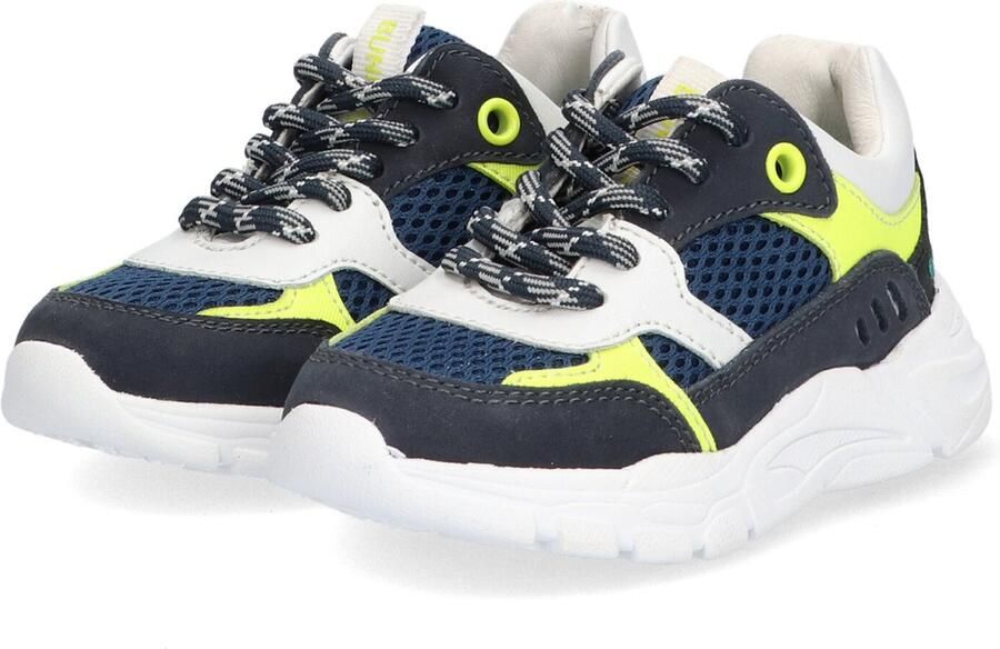 BunniesJR Bunnies JR 222240-529 Jongens Lage Sneakers Blauw Leer Veters - Foto 3