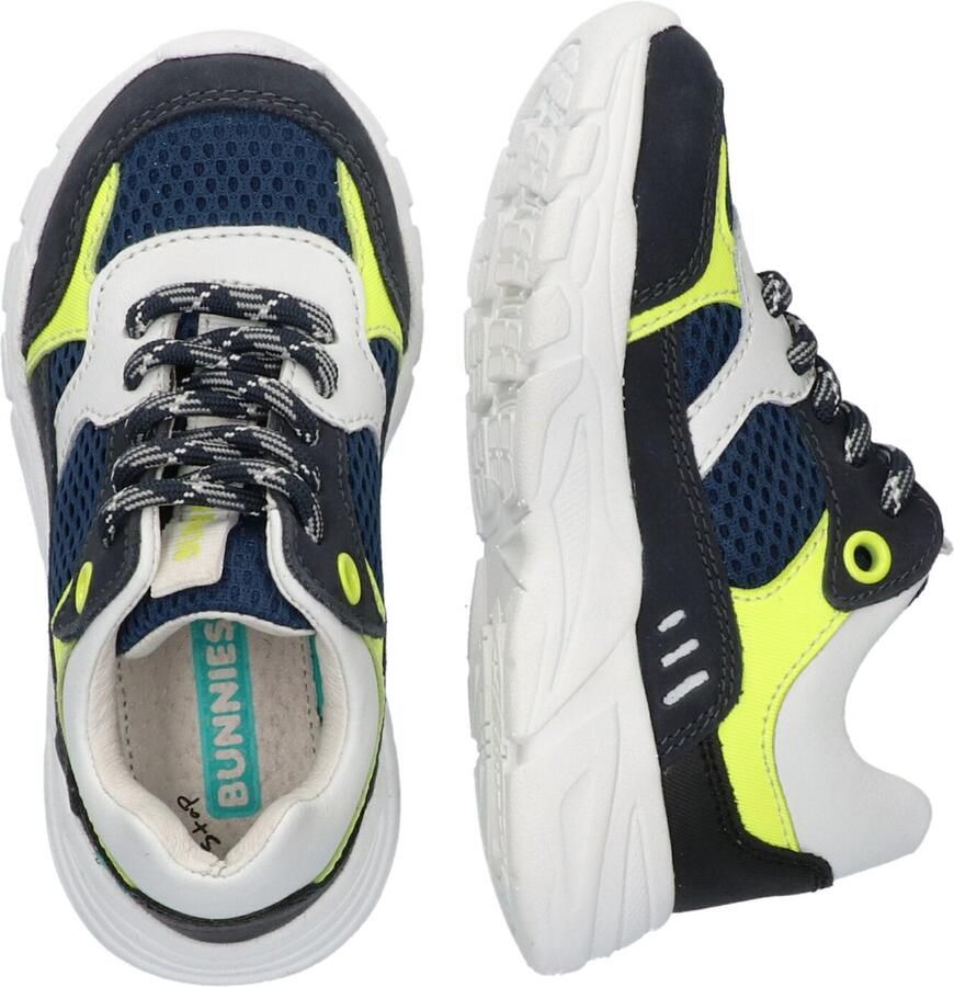 BunniesJR Bunnies JR 222240-529 Jongens Lage Sneakers Blauw Leer Veters - Foto 4
