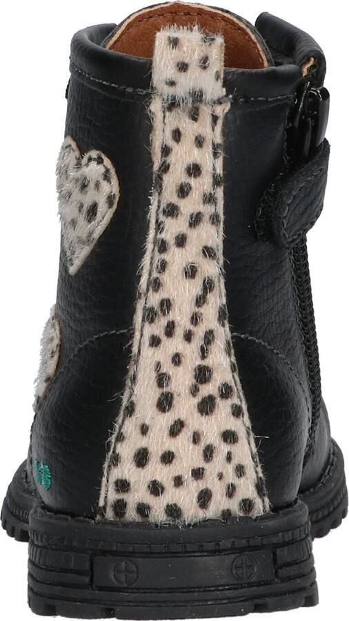 BunniesJR Bunnies JR Thijs Trots Meisjes Biker Boots Zwart Leer Veters - Foto 9
