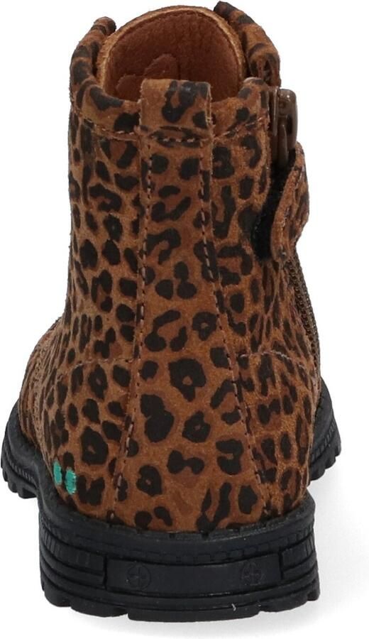 BunniesJR Bunnies JR Thijs Trots Biker Boots Bruin Print Leer Veters - Foto 8