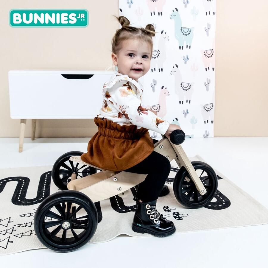 BunniesJR Bunnies JR Tosca Trots Combat Boots Zwart Leer Veters - Foto 3