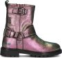 BunniesJR 224866-998 Meisjes Biker Boots Multicolor Suède Gesp Met Rits - Thumbnail 9