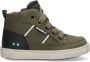 BunniesJR Levi Louw Jongens Hoge Sneakers Groen Leer Veters - Thumbnail 3