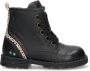 BunniesJR Tina Trots Meisjes Biker Boots Zwart Leer Veters - Thumbnail 6