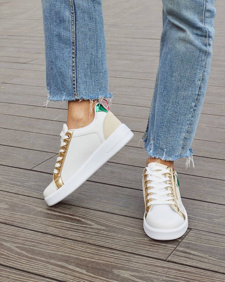 Buonarotti BLACK FRIDAY DEAL Dames Sneakers Wit Imitatieleer