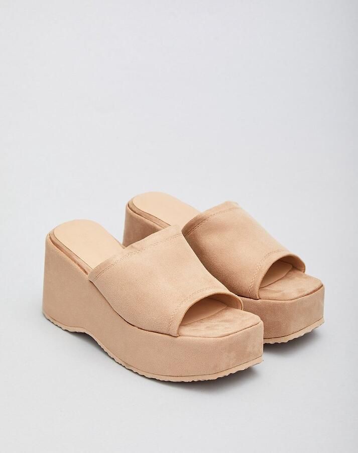 Weloveshoes SmileFavorites Instappers slippers Beige Suedine - Foto 2