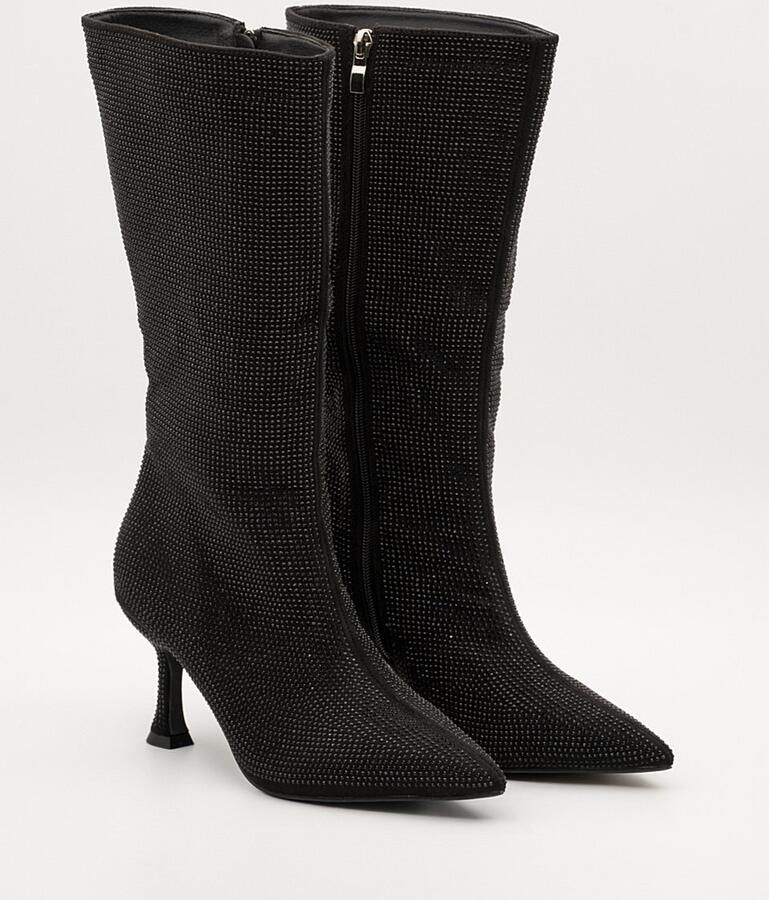 Buonarotti Dames Laarzen Zwart Synthetisch Rhinestone