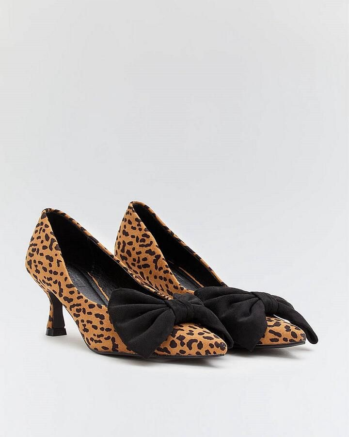 Buonarotti Dames Pumps Slingbacks Zwart Suedine Leopard - Foto 2