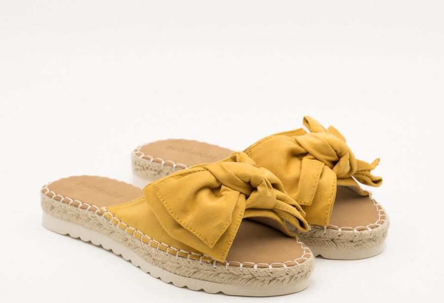 Buonarotti Dames Slippers Geel Suedine