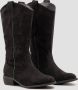 Weloveshoes Black Friday Deal Dames Cowboylaarzen met Hak Suedine Zwart - Thumbnail 3