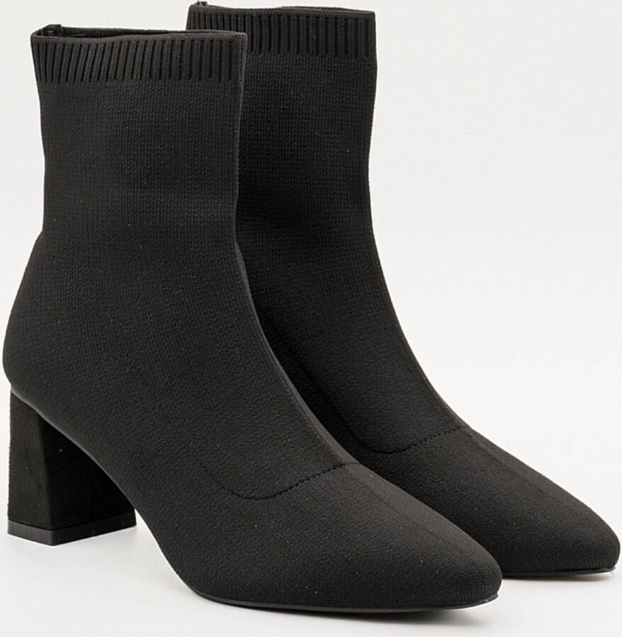 Buonarotti Dames Enkellaarzen Zwart Stof