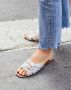 Weloveshoes SmileFavorites Instappers Slippers Western Zilver Imitatieleer - Thumbnail 1
