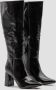 Weloveshoes SmileFavorites Dames Laarzen met Hak Zwart Imitatieleer - Thumbnail 1