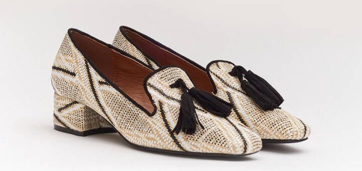 Buonarotti Dames Loafers Mocassins Beige Imitatieleer Oranje