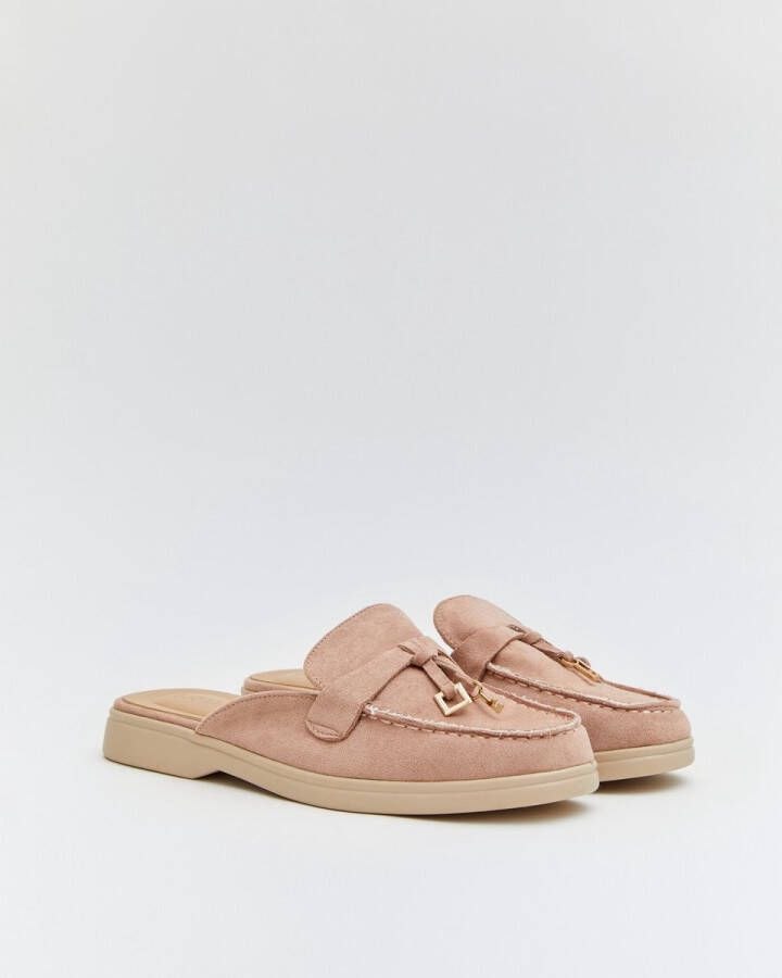 Buonarotti Dames Loafers Mocassins Taupe Nude Suedine Instappers - Foto 2