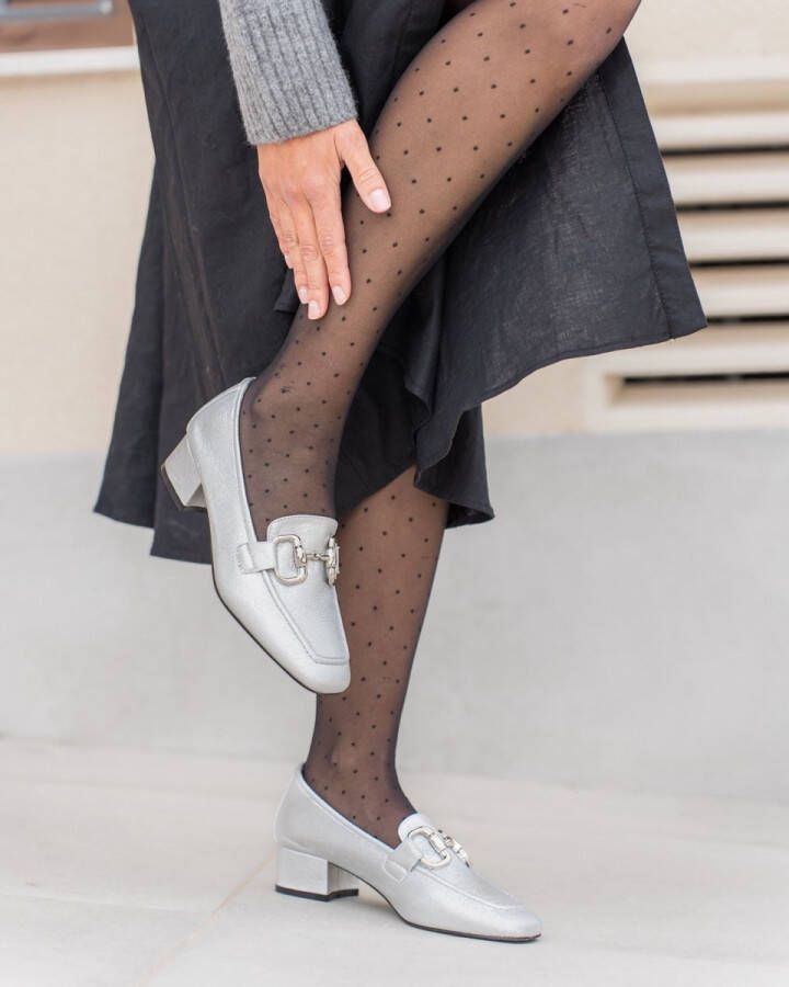 Weloveshoes SmileFavorites Loafers & Espadrilles Western Zilver Imitatieleer - Foto 2