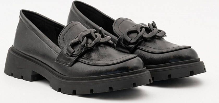 Buonarotti Dames Loafers Mocassins Zwart Imitatieleer