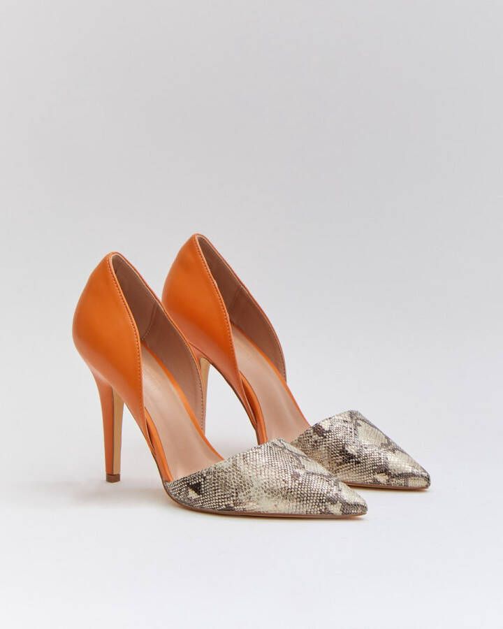 Buonarotti Dames Pumps Slingbacks Oranje Imitatieleer Oranje
