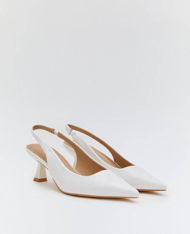 Buonarotti Dames Pumps Wit Imitatieleer Hakken