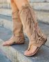 Weloveshoes SmileFavorites Instappers Slippers Western Beige Suedine - Thumbnail 2