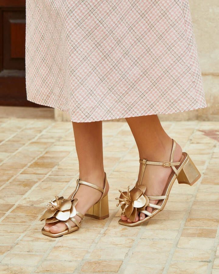 Buonarotti Dames Sandalen Goud Imitatieleer