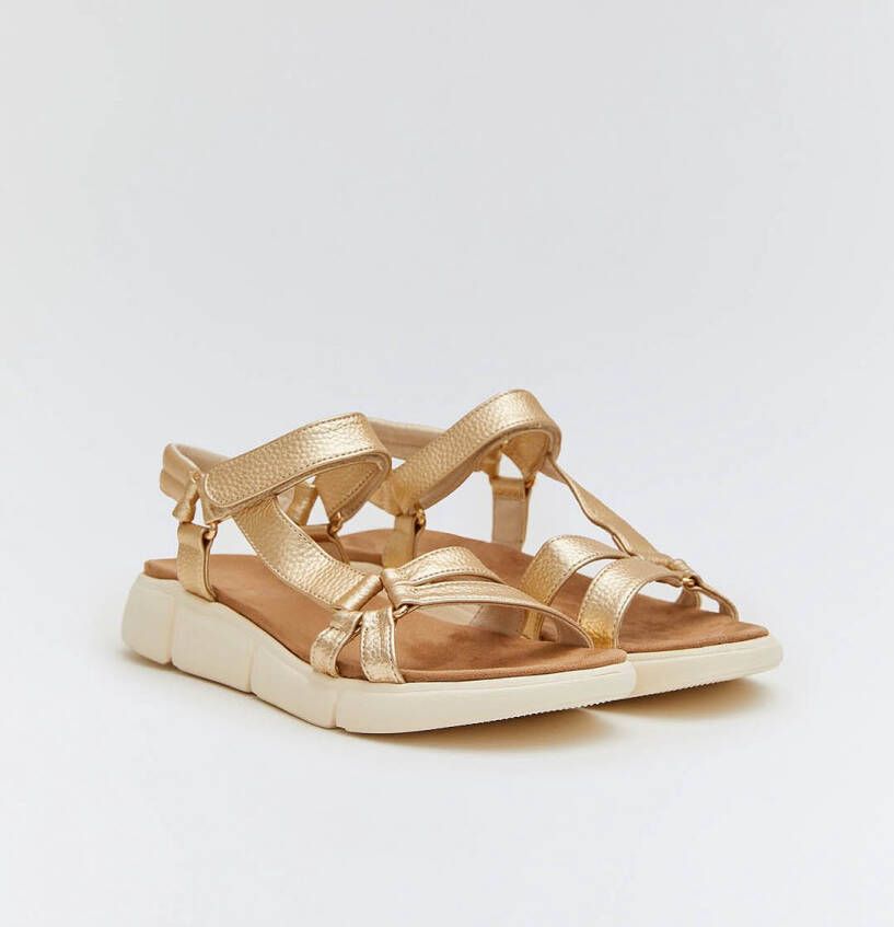 Buonarotti Dames Sandalen Slippers Goud Stof