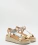 Buonarotti Dames Sandalen Slippers Goud Stof - Thumbnail 2