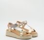 Buonarotti Dames Sandalen Slippers Goud Stof - Thumbnail 2