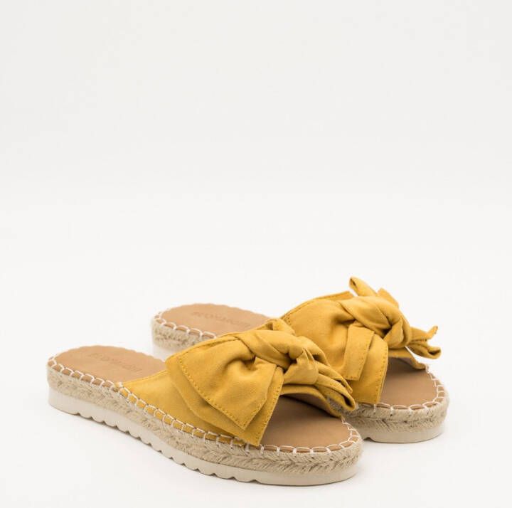 Buonarotti Dames Slippers Geel Suedine