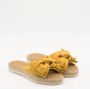 Buonarotti Dames Slippers Geel Suedine - Thumbnail 2