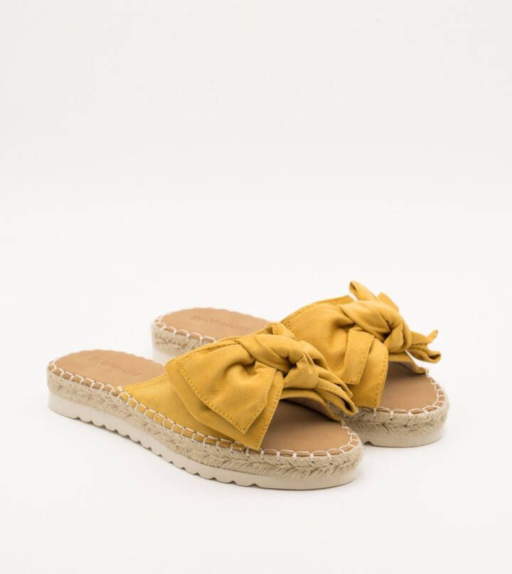 Buonarotti Dames Slippers Geel Suedine