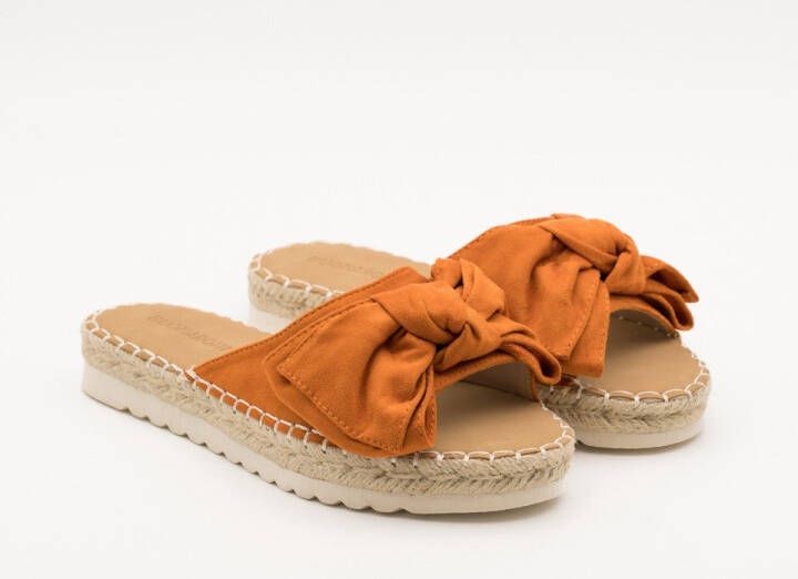 Buonarotti Dames Slippers Oranje Suedine Oranje