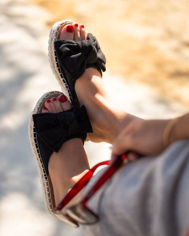 Buonarotti Dames Slippers Zwart Suedine