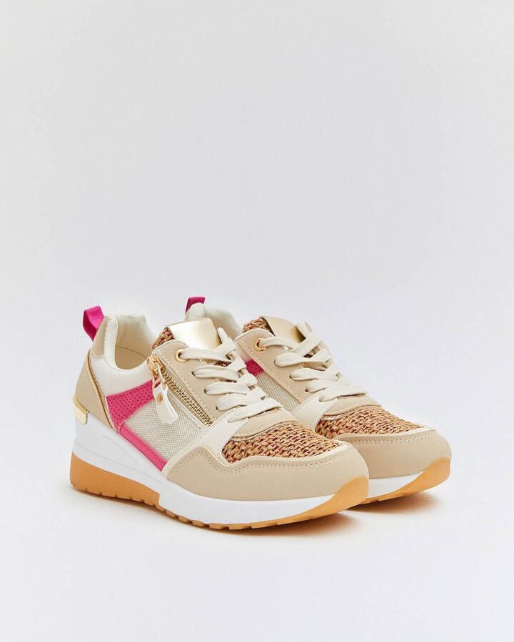 Buonarotti Dames Sneaker Beige Imitatieleer