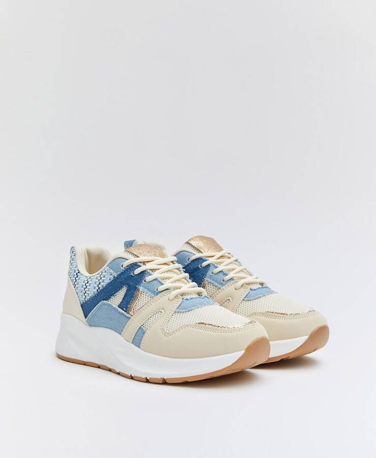 Buonarotti Dames Sneakers Beige Imitatieleer