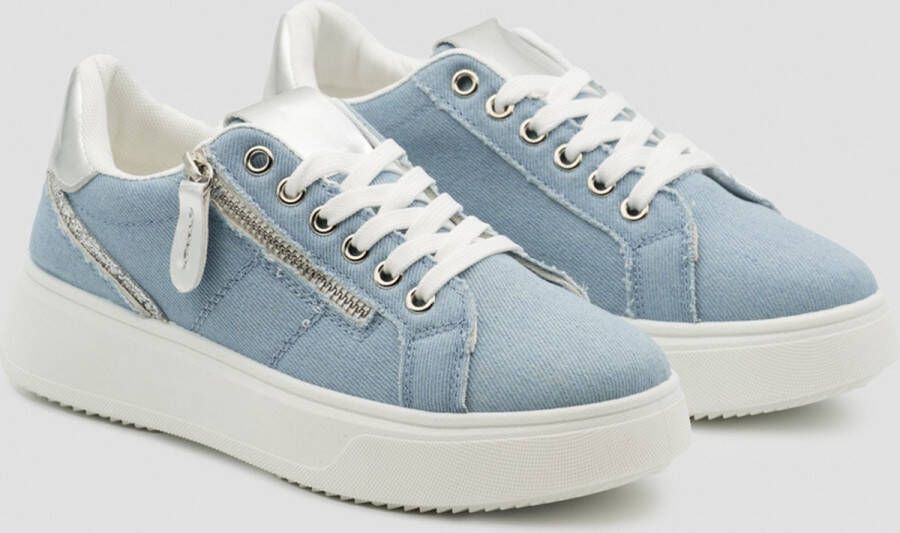 Buonarotti Dames Sneakers Blauw Stof